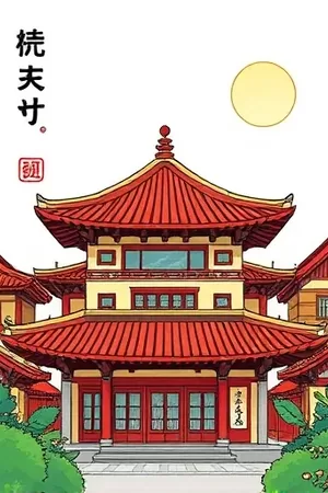 校园连载《纸飞机档案》封面，教学楼顶上飞出的纸飞机