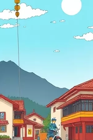完结短篇《潮汐图书馆》封面，退潮后露出的成排书架